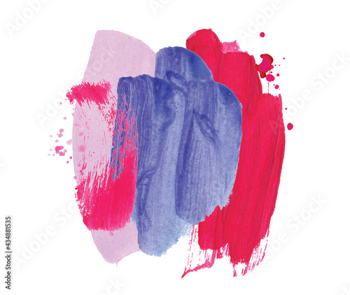 Absract design watercolor brush strokes composition hand drown