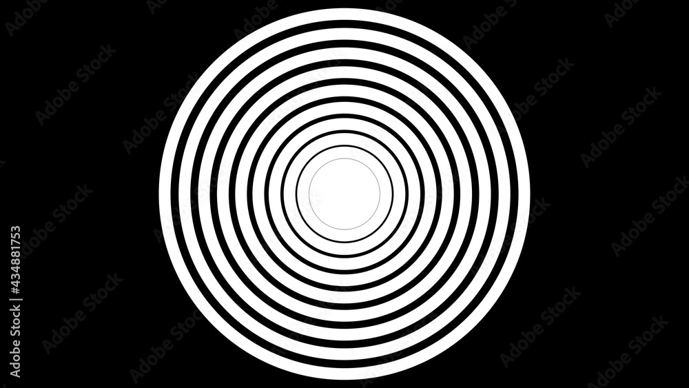 Big Stroke Circular Wave Pattern on Black Background Big Stroke Circular Wave Pattern on Black Background
