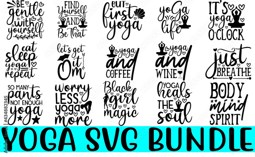 Fototapeta premium yoga svg bundle