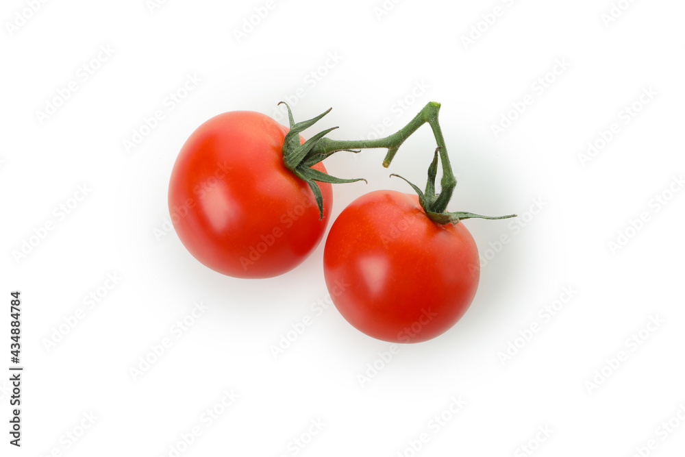 Fresh cherry tomatoes isolated on white background Fresh cherry tomatoes isolated on white background