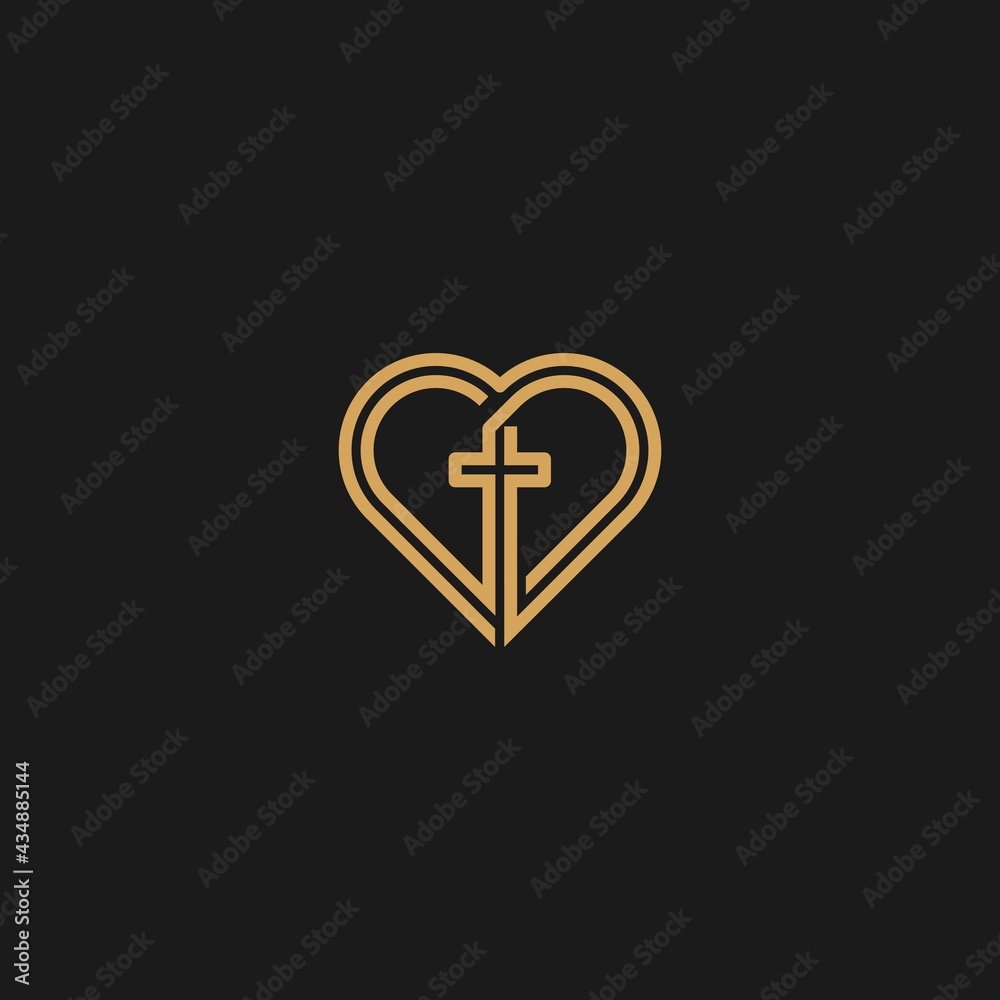 Fototapeta premium Love and Cross