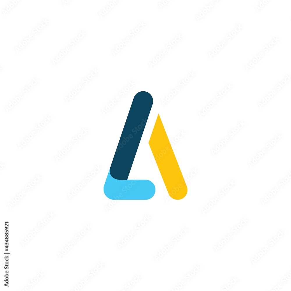 LA  letter or triangle  business vector icon illustration