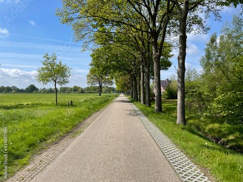 Obraz na płótnie Road around Den Ham on a sunny day w salonie