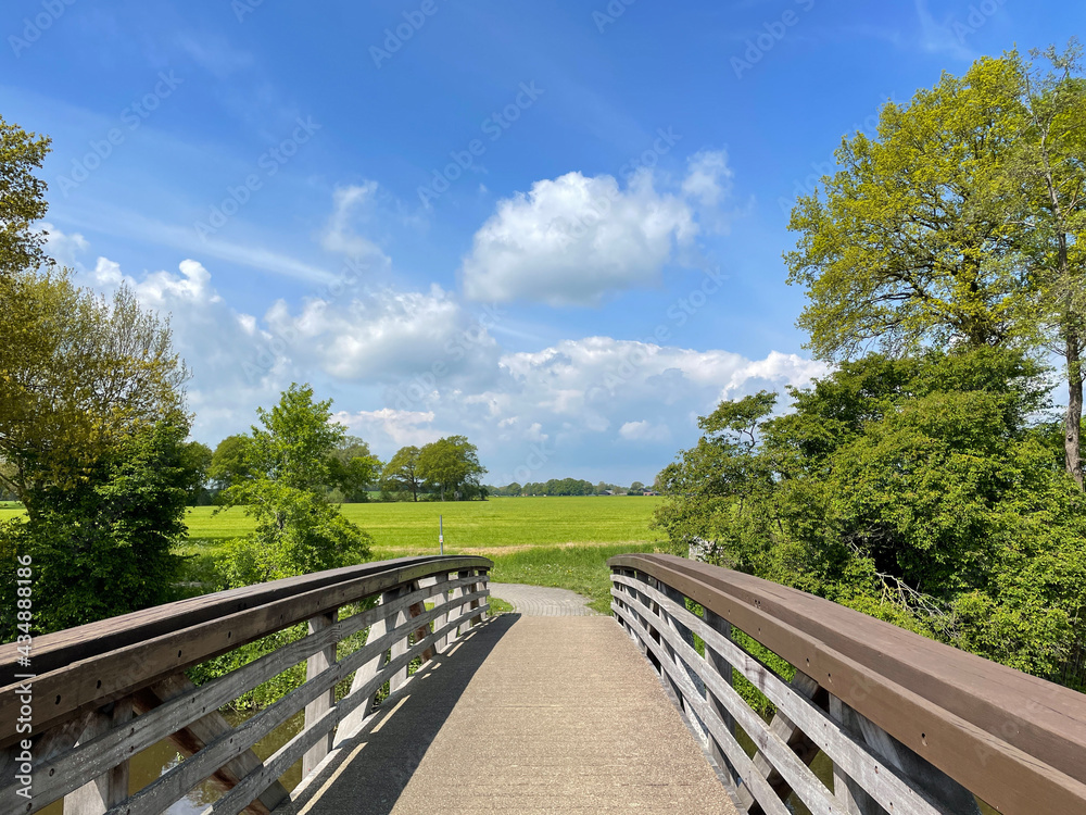 Bridge over the river Beneden Regge in Overijssel, The Netherlands Bridge over the river Beneden Regge in Overijssel, The Netherlands
