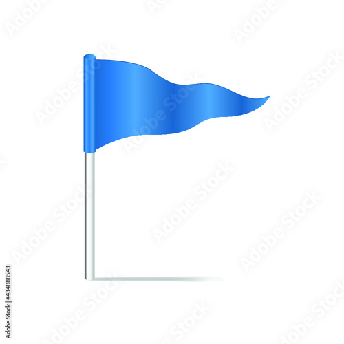 Blue flag isolated on a white background