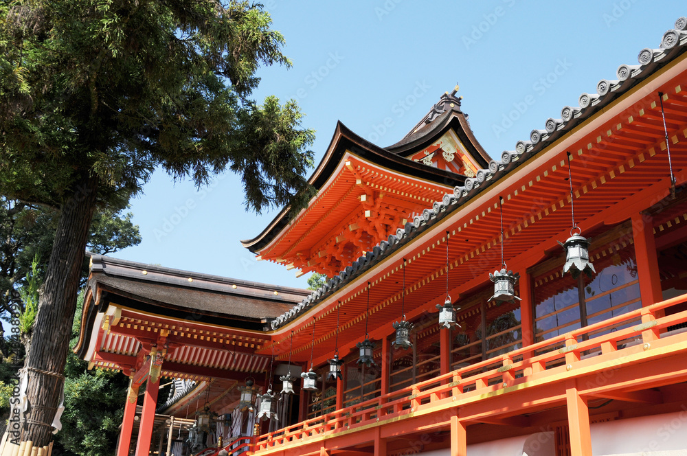 石清水八幡宮　楼門と回廊　京都府八幡市