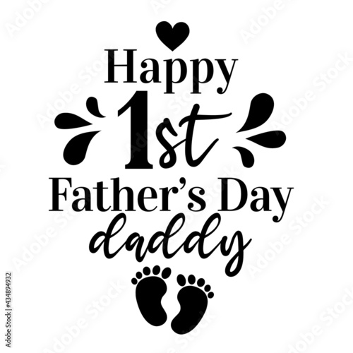 Happy Fathers Day calligraphy. My first Fathers day light banner. Happy father`s day lettering background. Daddy vector design 