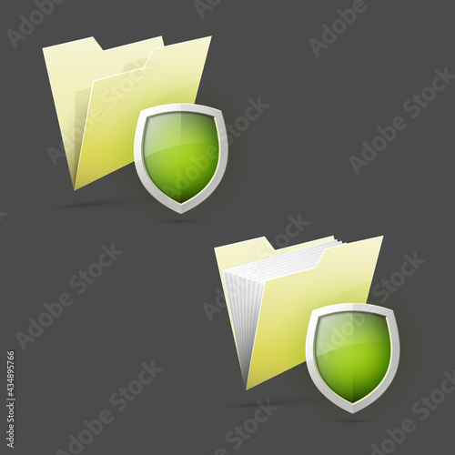 Data Folder protected. Information shield. Web directory safe. Web Folder icon. Package icon. File Paper icon. Documents Computer badge, web icon