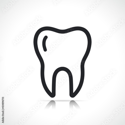 tooth or teeth line icon
