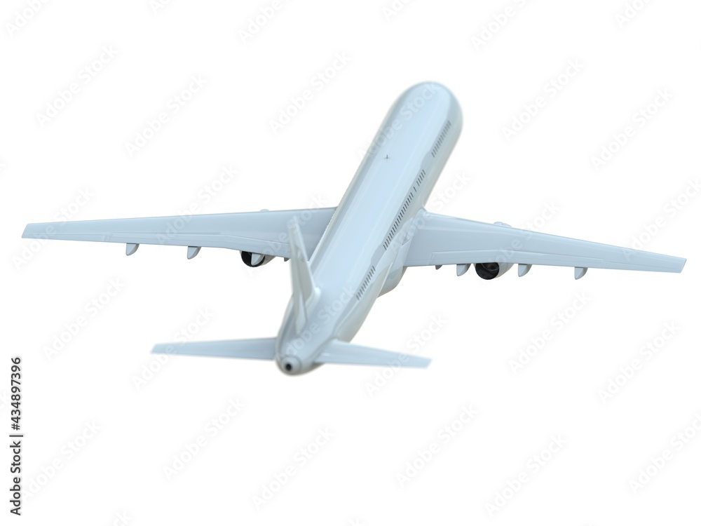 Obraz premium Commercial&nbsp;Passenger Plane in Air&nbsp;on White Aviation Cargo Service