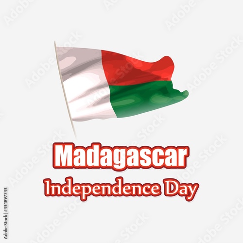 vector illustration for happy independence day Madagascar