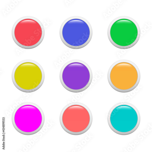 Free Download Buttons on white background, vector illustration - GFXLoad