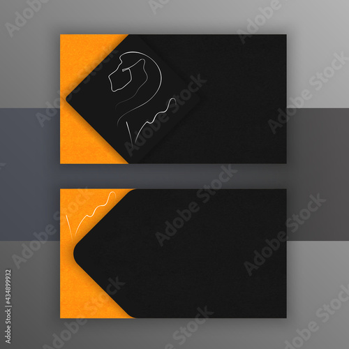 Textured business card template. Vector
