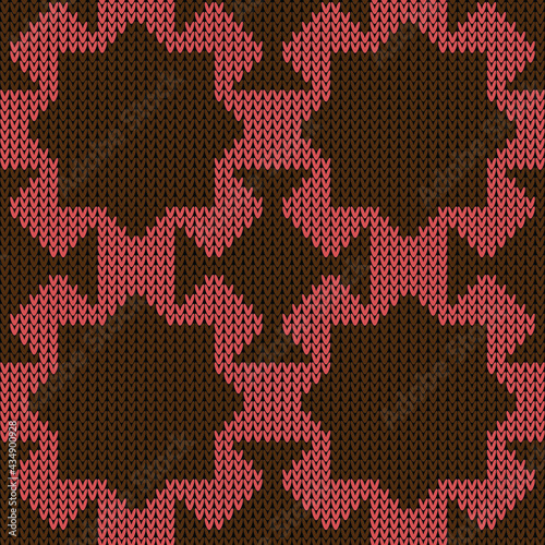 Knitted pattern ornamental. Vector illustration