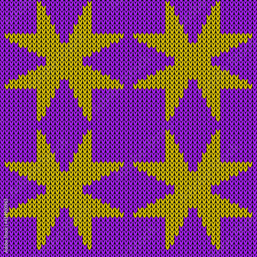 Knitted seamless pattern. Vector illustration