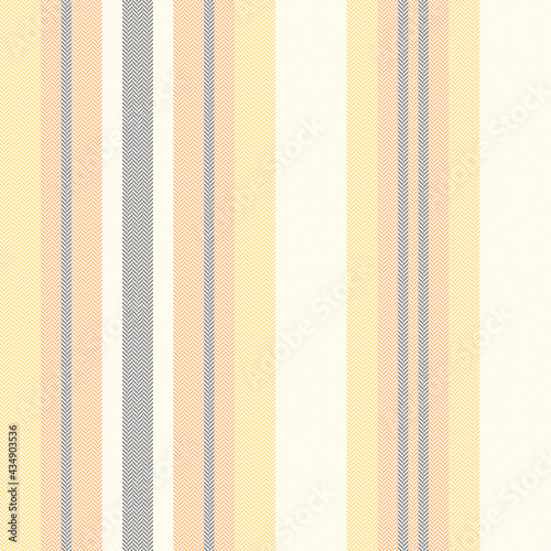 Stripe pattern vector in orange, yellow, grey. Seamless herringbone large wide lines for spring summer womenswear dress, skirt, trousers, pyjamas, blanket, bed sheet, mattress, other textile print.
