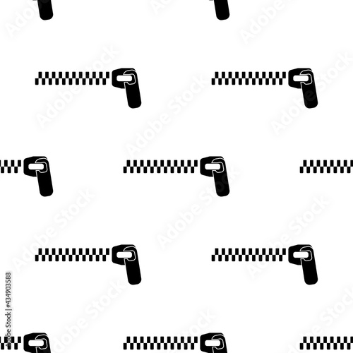 Zipper lock seamless pattern isolated on white background.