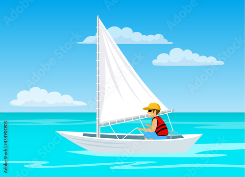 man sailing on the sea