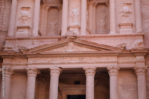 Petra Treasury Entablature Detail, Jordan photo