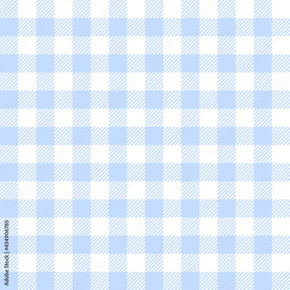 Pastel blue gingham pattern vector. Spring summer textured seamless light  vichy background graphic for picnic blanket, oilcloth, napkin,  handkerchief, other modern fashion fabric or paper print. Stock Vector |  Adobe Stock