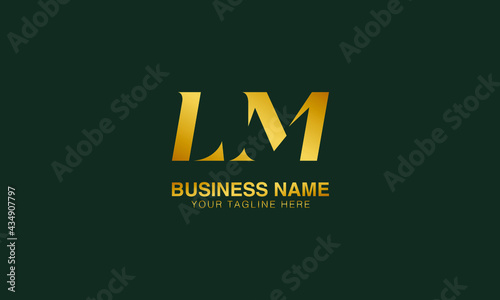 LM L M initial logo | initial based abstract modern minimal creative logo, vector template image. luxury logotype logo, real estate homie logo. typography logo. initials logo.