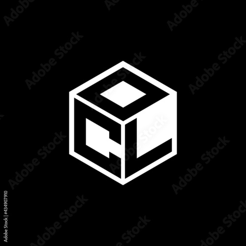 CLO letter logo design with black background in illustrator, vector logo modern alphabet font overlap style. calligraphy designs for logo, Poster, Invitation, etc.	