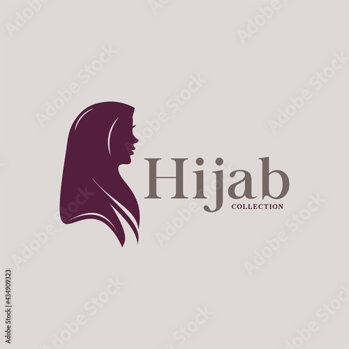 hijab Logo template vector illustration design
