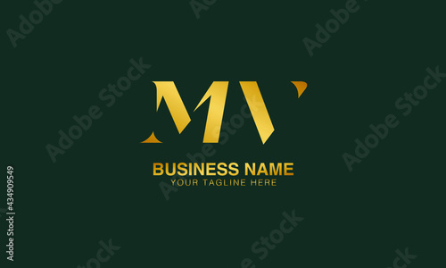 MV M V initial logo | initial based abstract modern minimal creative logo, vector template image. luxury logotype logo, real estate homie logo. typography logo. initials logo.
