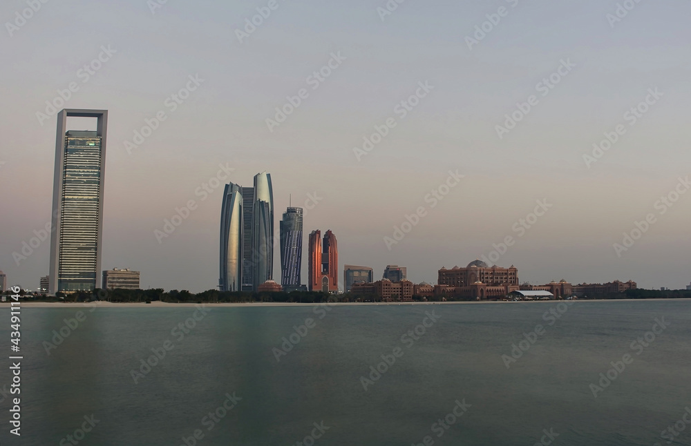Skyline of the Abu Dhabi Corniche