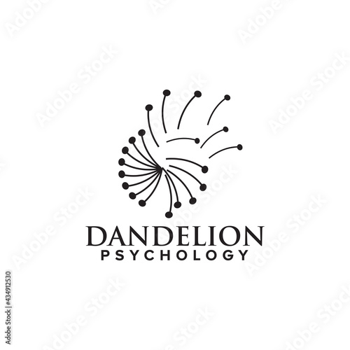 Dandelion pshycology logo design template