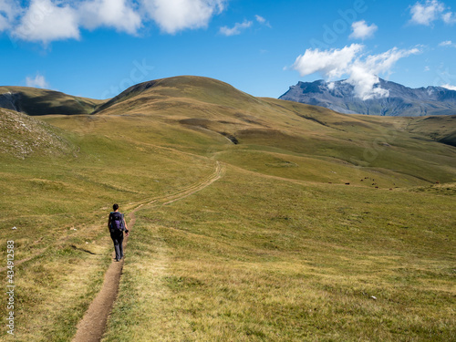 Hiking the Emparis plateau in french Alps photo