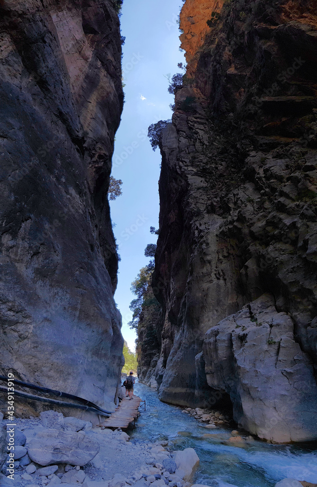 Fototapeta premium Die Samaria-Schlucht auf Kreta im Frühling 
