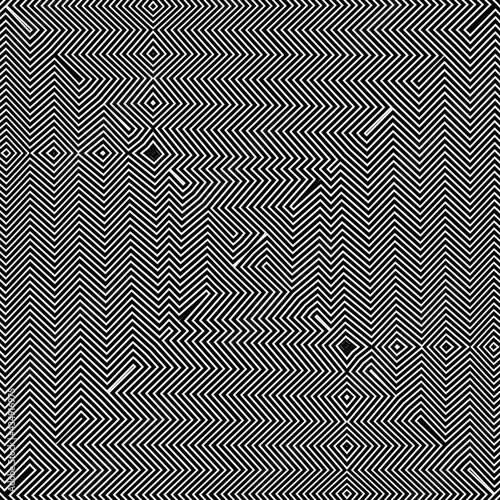 black and white abstract geometric optical illusion illustration