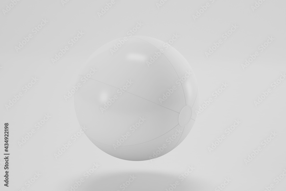 Beach ball mockup on soft color background Beach ball mockup on soft color background