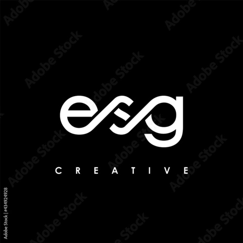 ESG Letter Initial Logo Design Template Vector Illustration