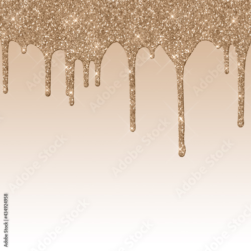 Long Dripping Brown Glitter Digital Paper