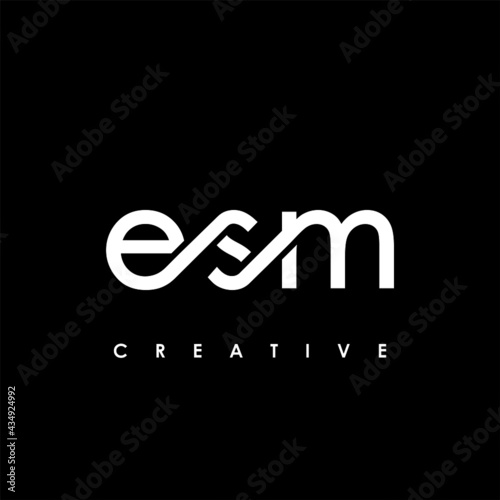 ESM Letter Initial Logo Design Template Vector Illustration