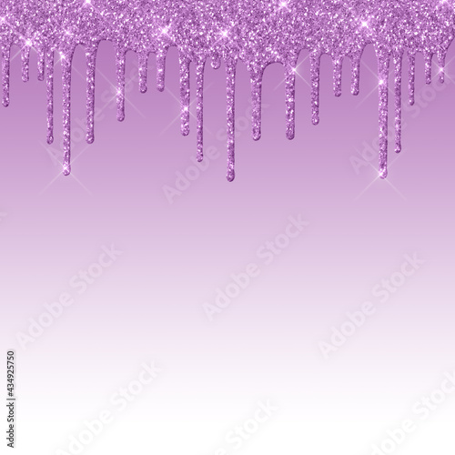 Long Dripping Purple Glitter Digital Paper
