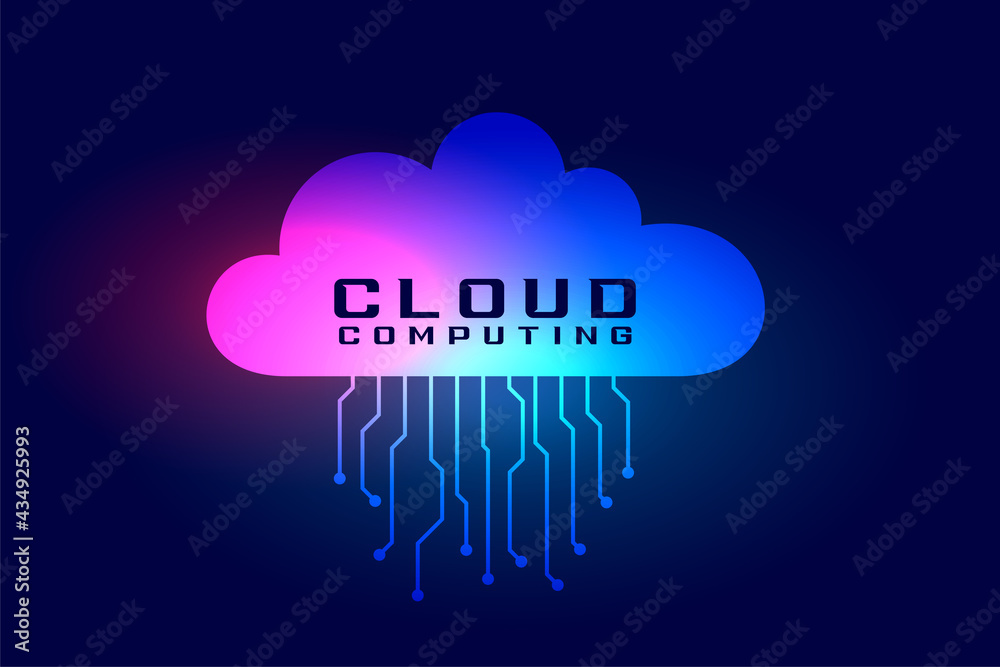 cloud computing background with tech lines cloud computing background with tech lines