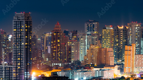 City Skyline at night, Bangkok, Thailand