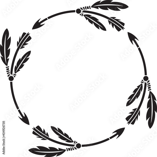 Arrow round frame vector illustration