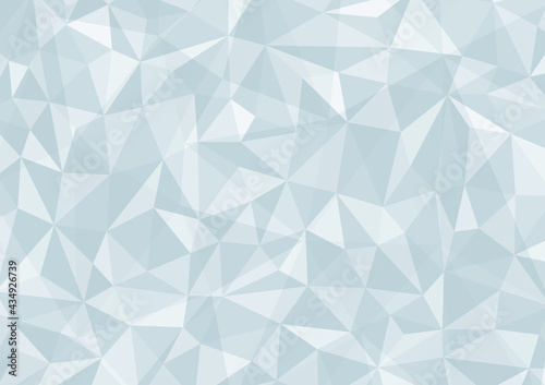 グレーのポリゴン背景イラスト 幾何学模様 Polygonal background gray © pico
