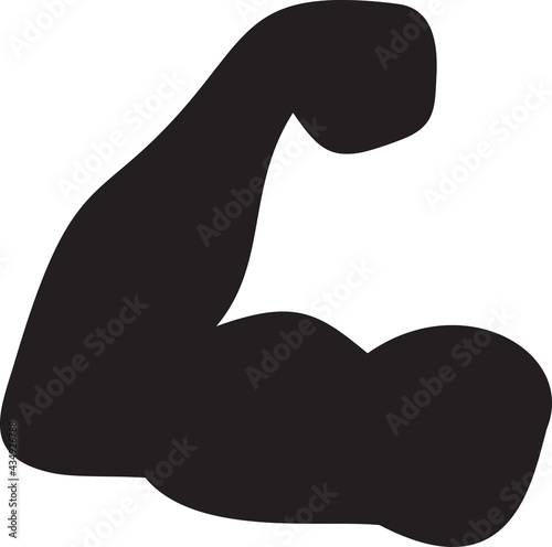 Biceps (arm showing muscles and power) vector