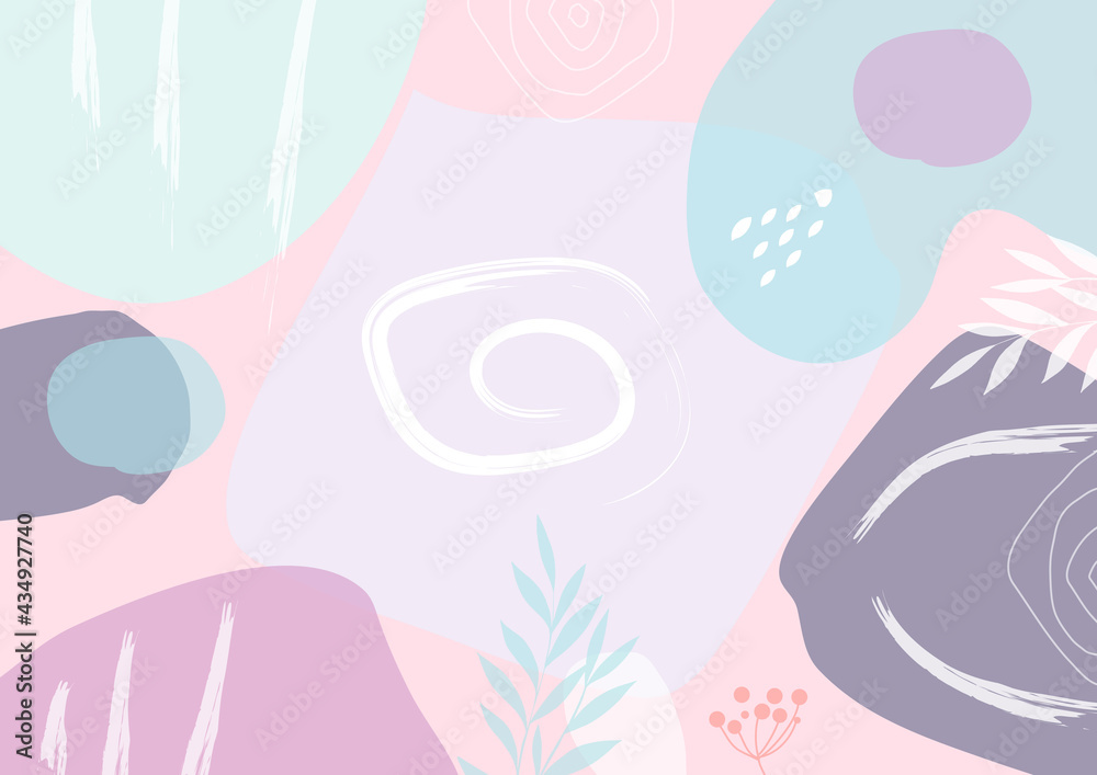 Abstract pastel background. Hand drawn design minimal trendy style. Abstract pastel background. Hand drawn design minimal trendy style.