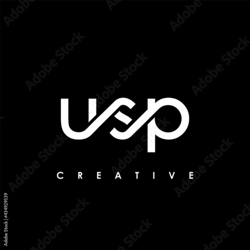 USP Letter Initial Logo Design Template Vector Illustration