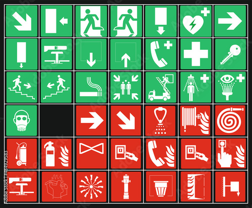 ISO 7010 SIGN WARNING SET SYMBOL SAFETY