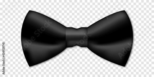 Obraz na plátne Realistic black bow tie
