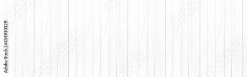 Panorama of Old white vintage wooden wall pattern and seamless background