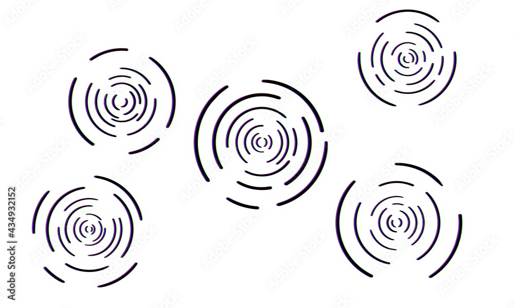 Ripples silhouette like 3D Ripples silhouette like 3D