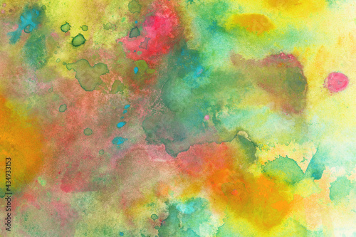 水彩テクスチャ背景(カラフル) 明るい雰囲気のかわいい水彩壁紙 © BEIZ images
